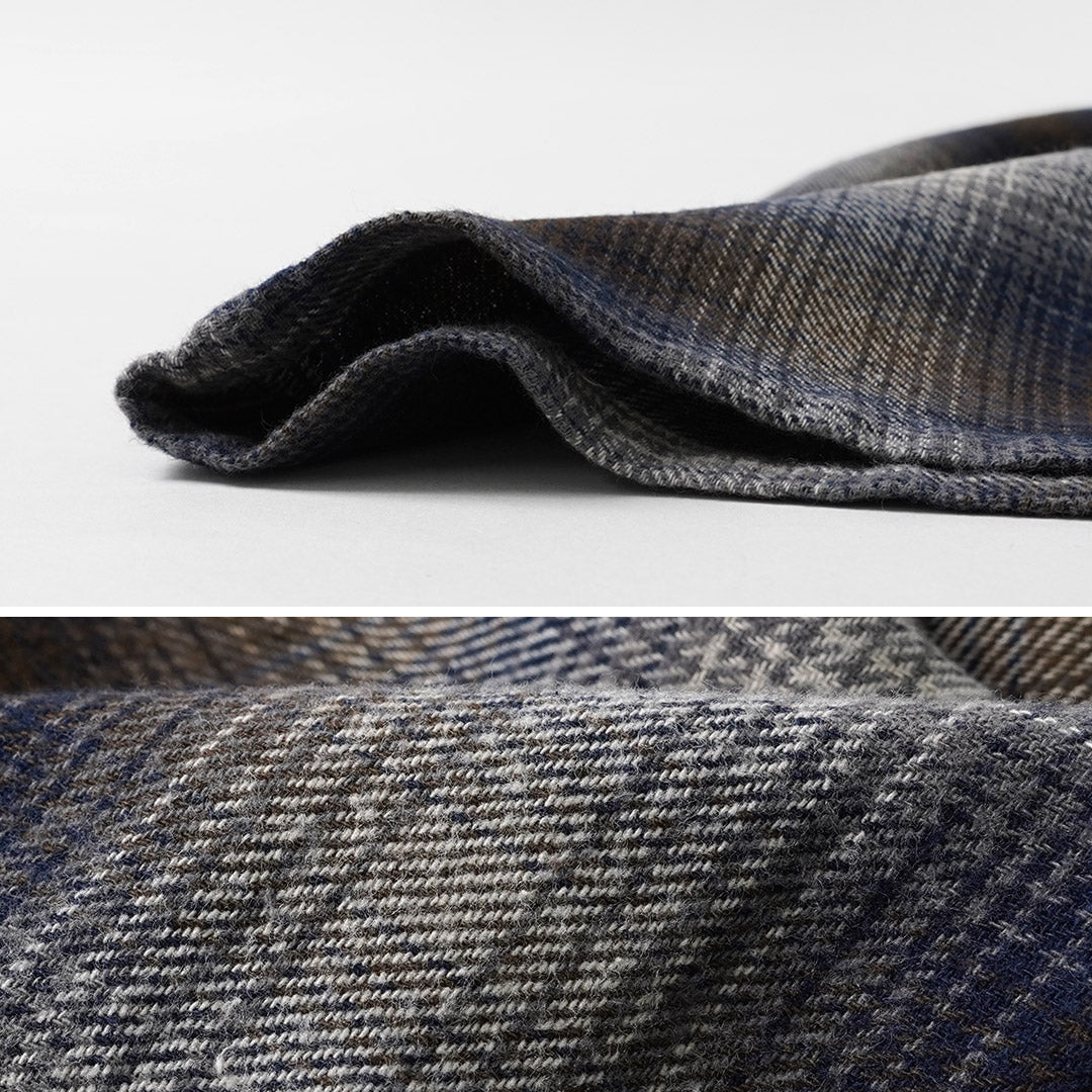 TOWNCRAFT / Flannel Check Loop Collar Long Sleeve Shirt