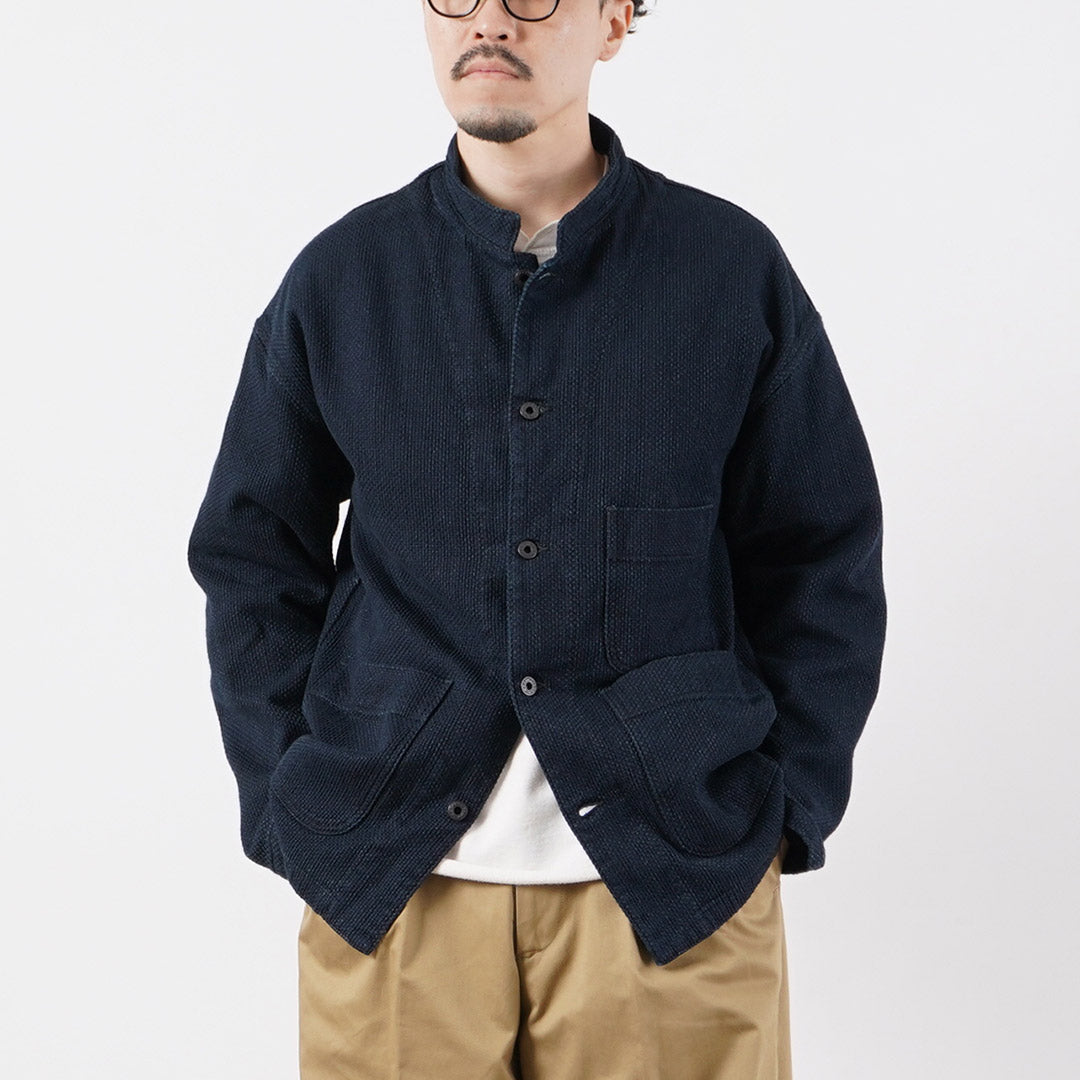 FOB FACTORY / F2468 Chaqueta Sashiko índigo
