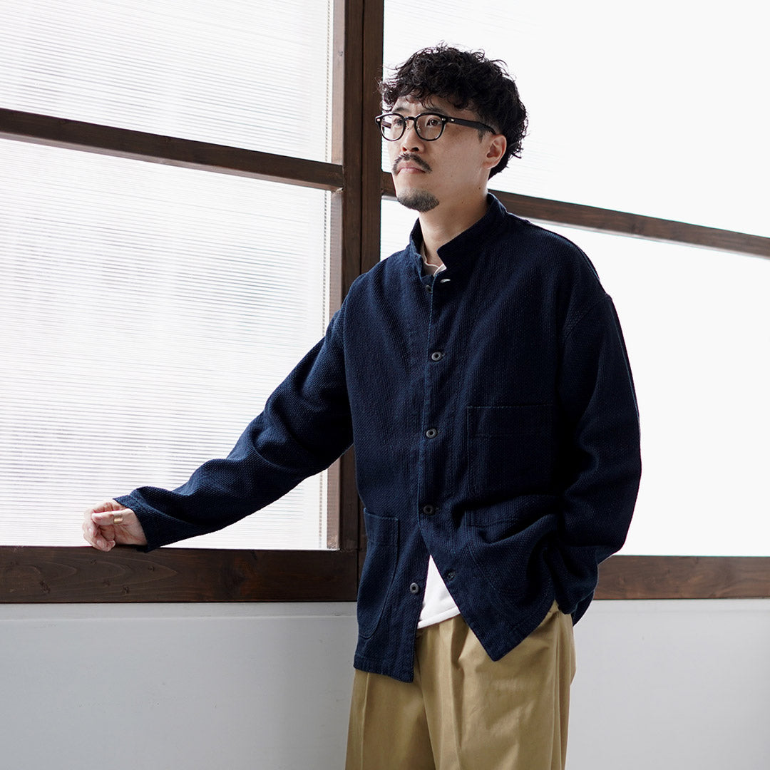 FOB FACTORY / F2468 Veste Sashiko Indigo