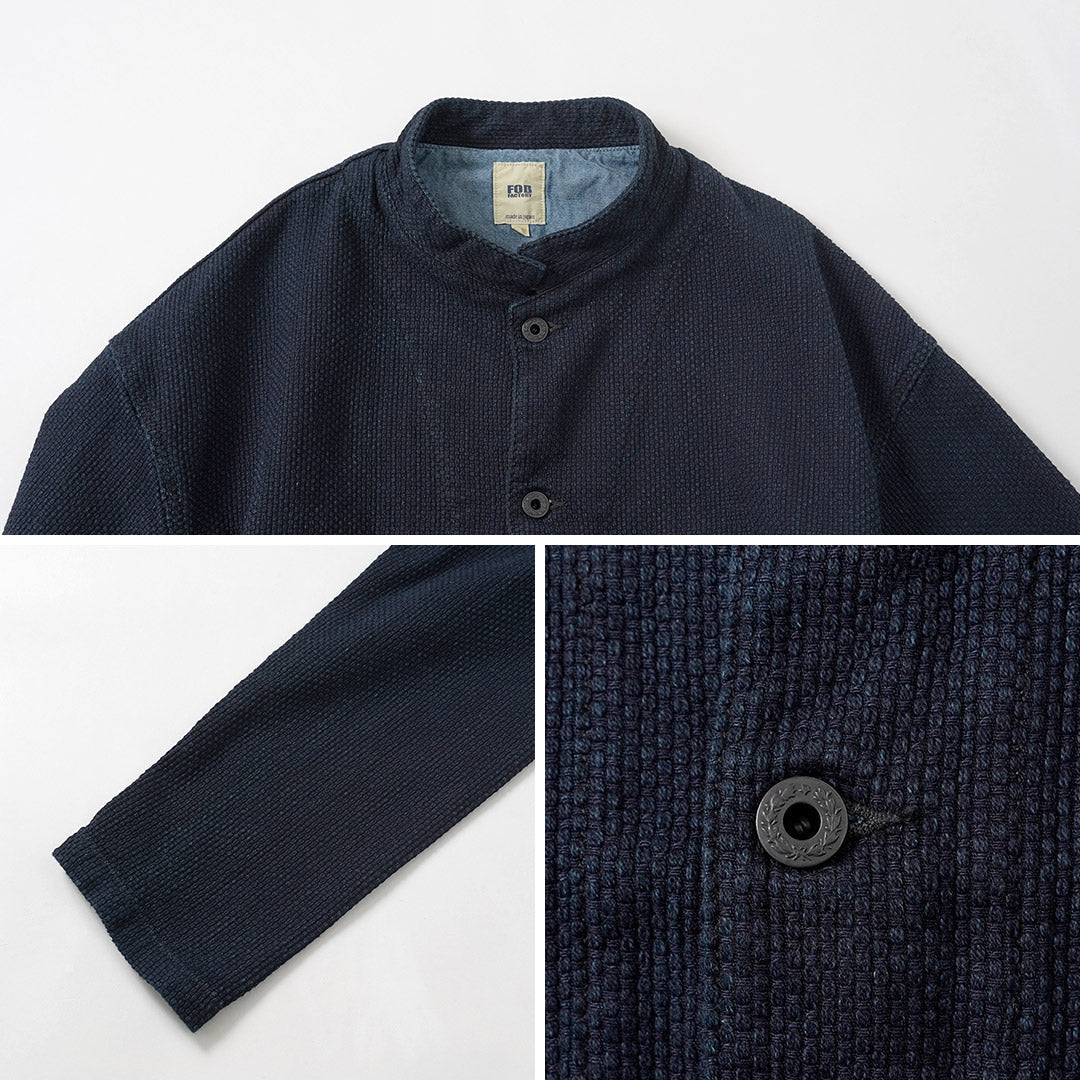 FOB FACTORY / F2468 Veste Sashiko Indigo
