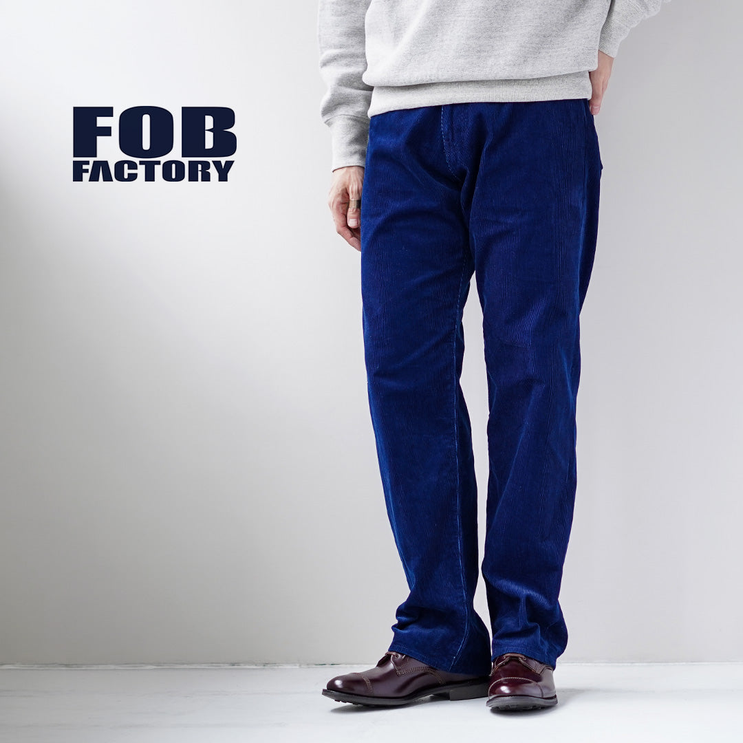 FOB FACTORY / F1154 Indigo Corduroy 5-Pocket Pants