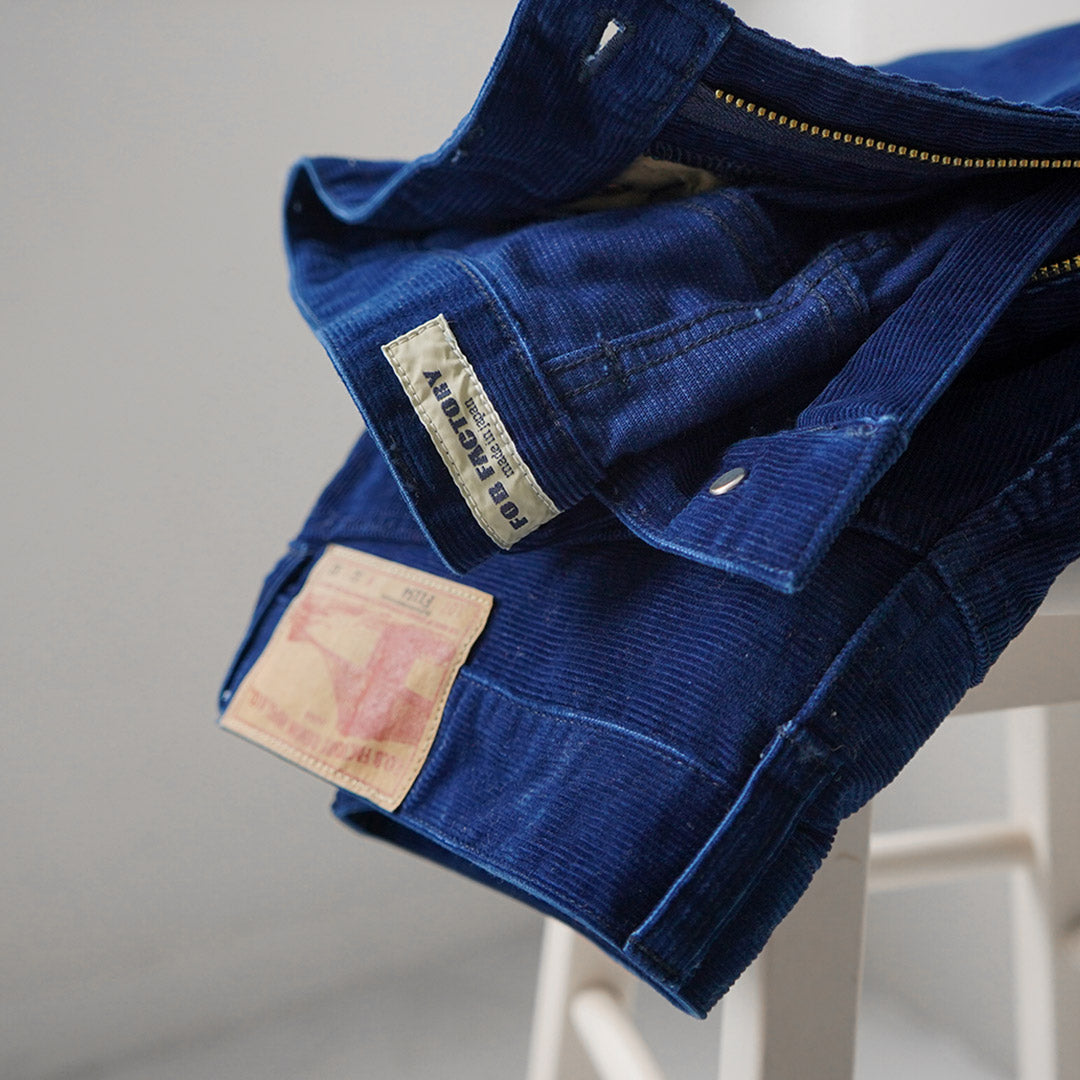 FOB FACTORY / F1154 Indigo Corduroy 5-Pocket Pants