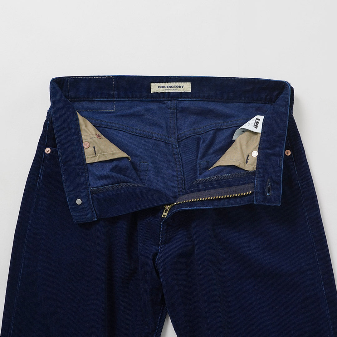 FOB FACTORY / F1154 Indigo Corduroy 5-Pocket Pants