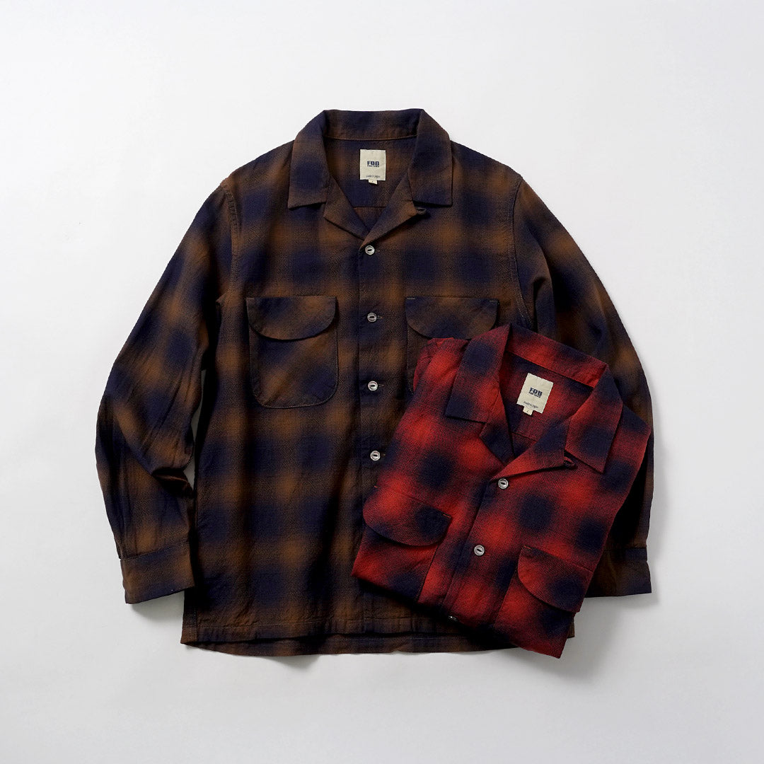 FOB FACTORY / F3519 Check Open-Collar Shirt