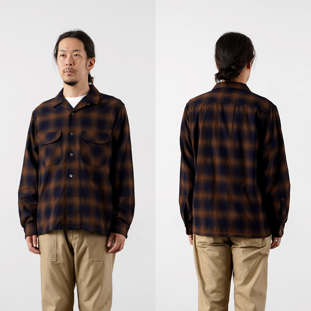 FOB FACTORY / F3519 Check Open-Collar Shirt