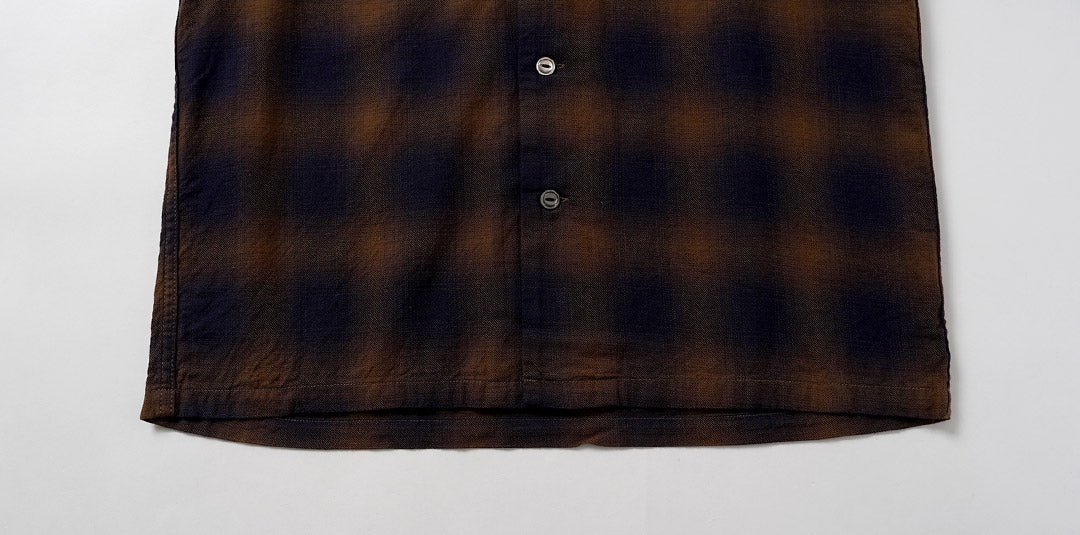 FOB FACTORY / F3519 Check Open-Collar Shirt