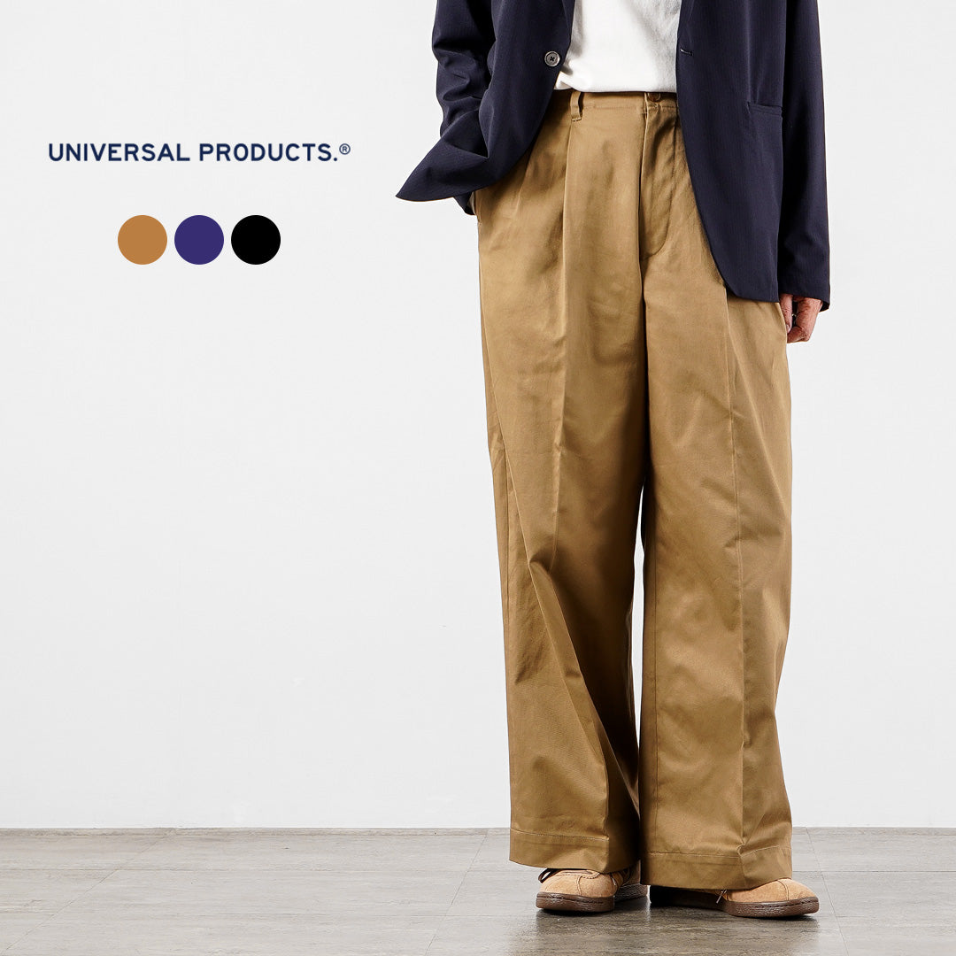 UNIVERSAL PRODUCTS. / 2-Tuck Wide Chino Trousers