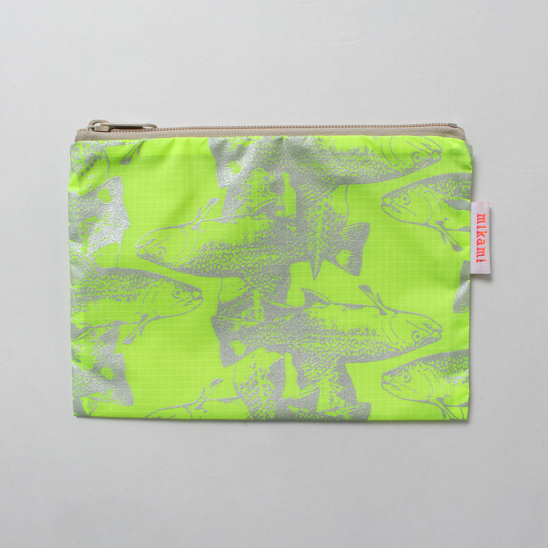 MIKAMI / Hand-Printed Multi-Zip Nylon Pouch
