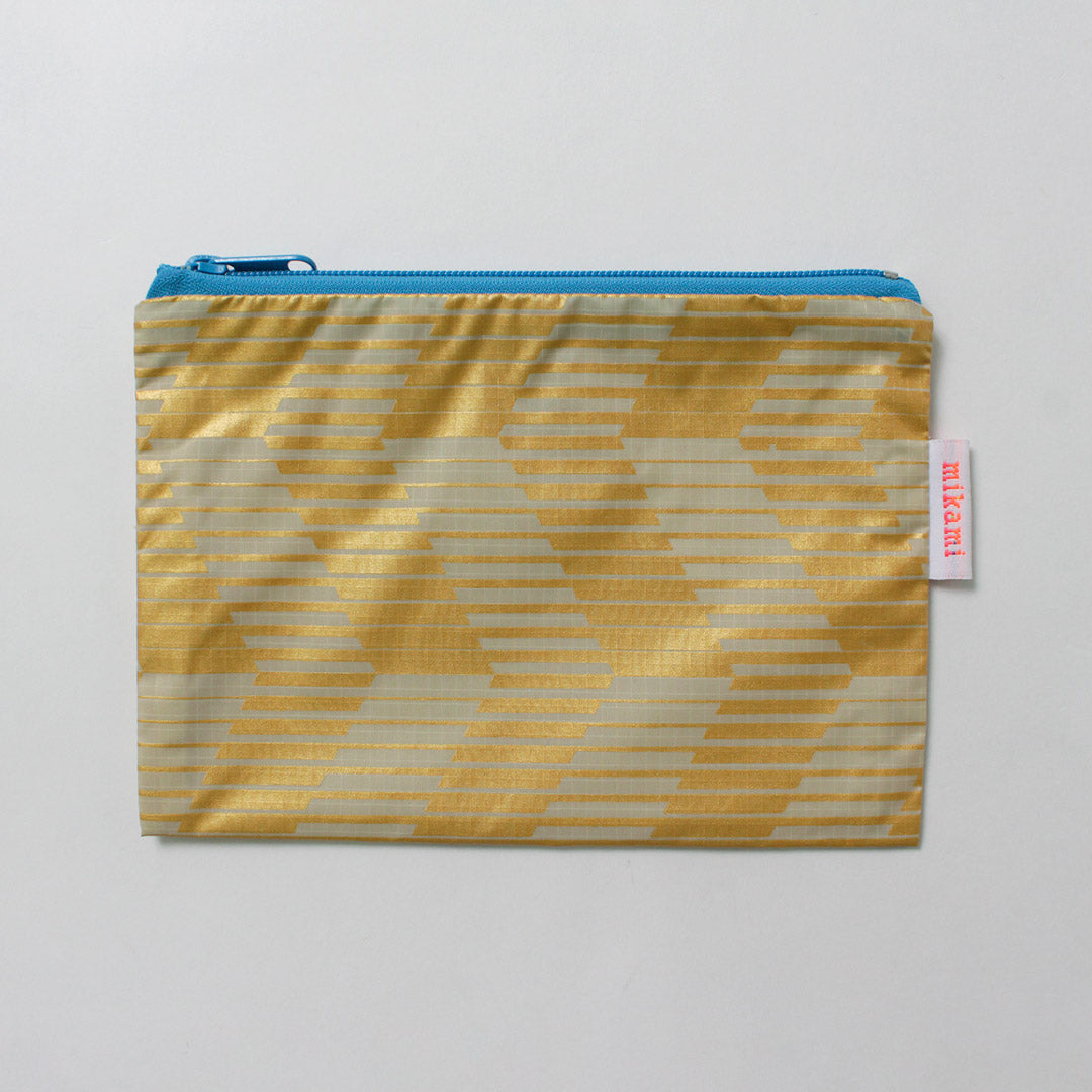 MIKAMI / Hand-Printed Multi-Zip Nylon Pouch