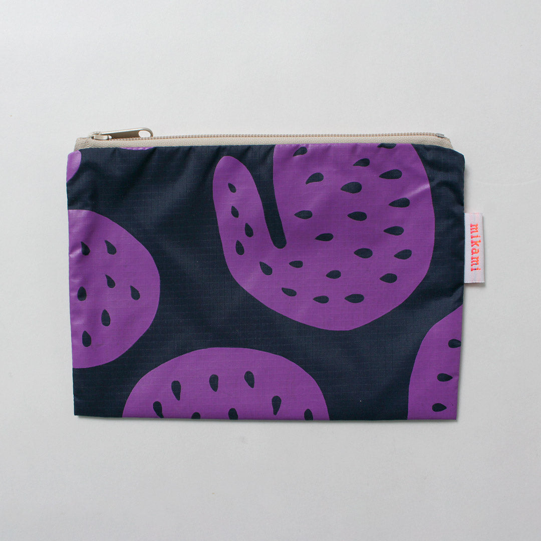 MIKAMI / Hand-Printed Multi-Zip Nylon Pouch