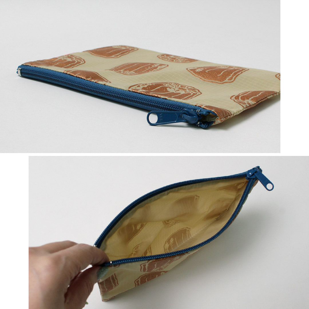 MIKAMI / Hand-Printed Multi-Zip Nylon Pouch