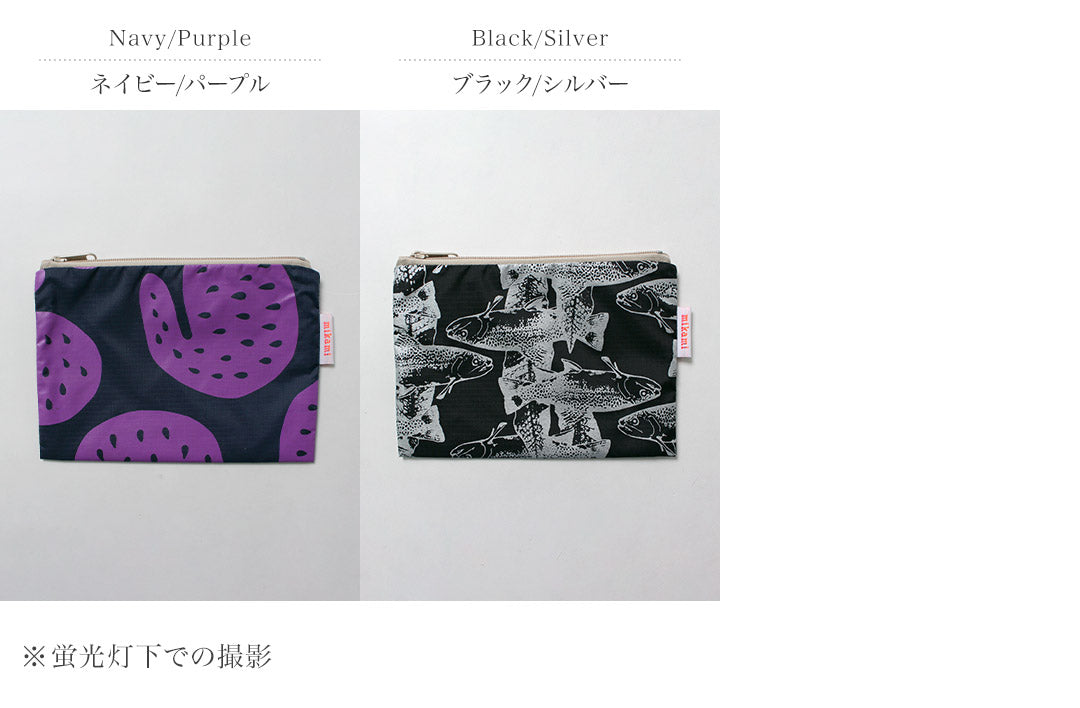MIKAMI / Hand-Printed Multi-Zip Nylon Pouch