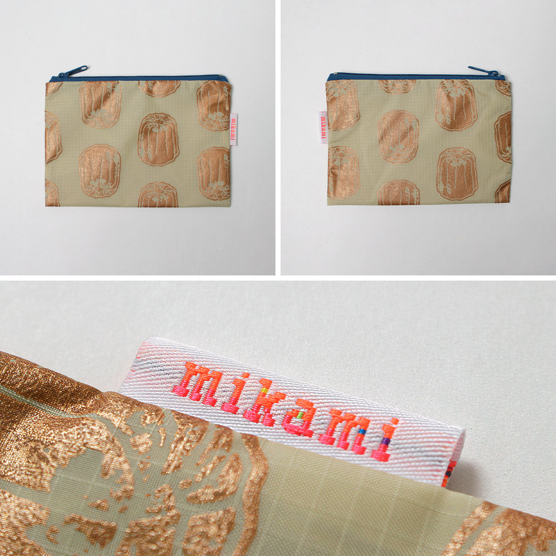 MIKAMI / Hand-Printed Multi-Zip Nylon Pouch