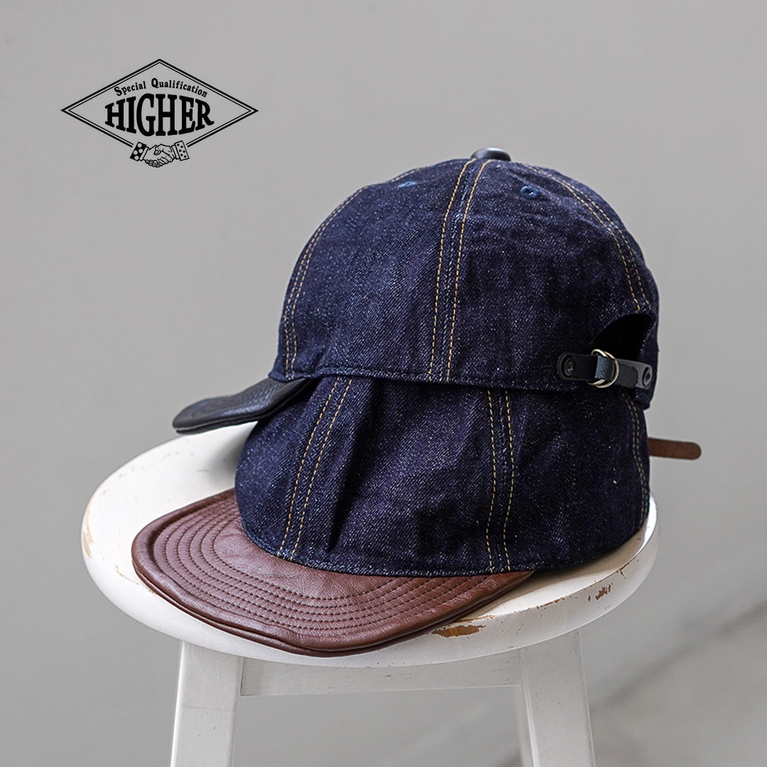 HIGHER / Selvedge Denim × Leather Brim Cap