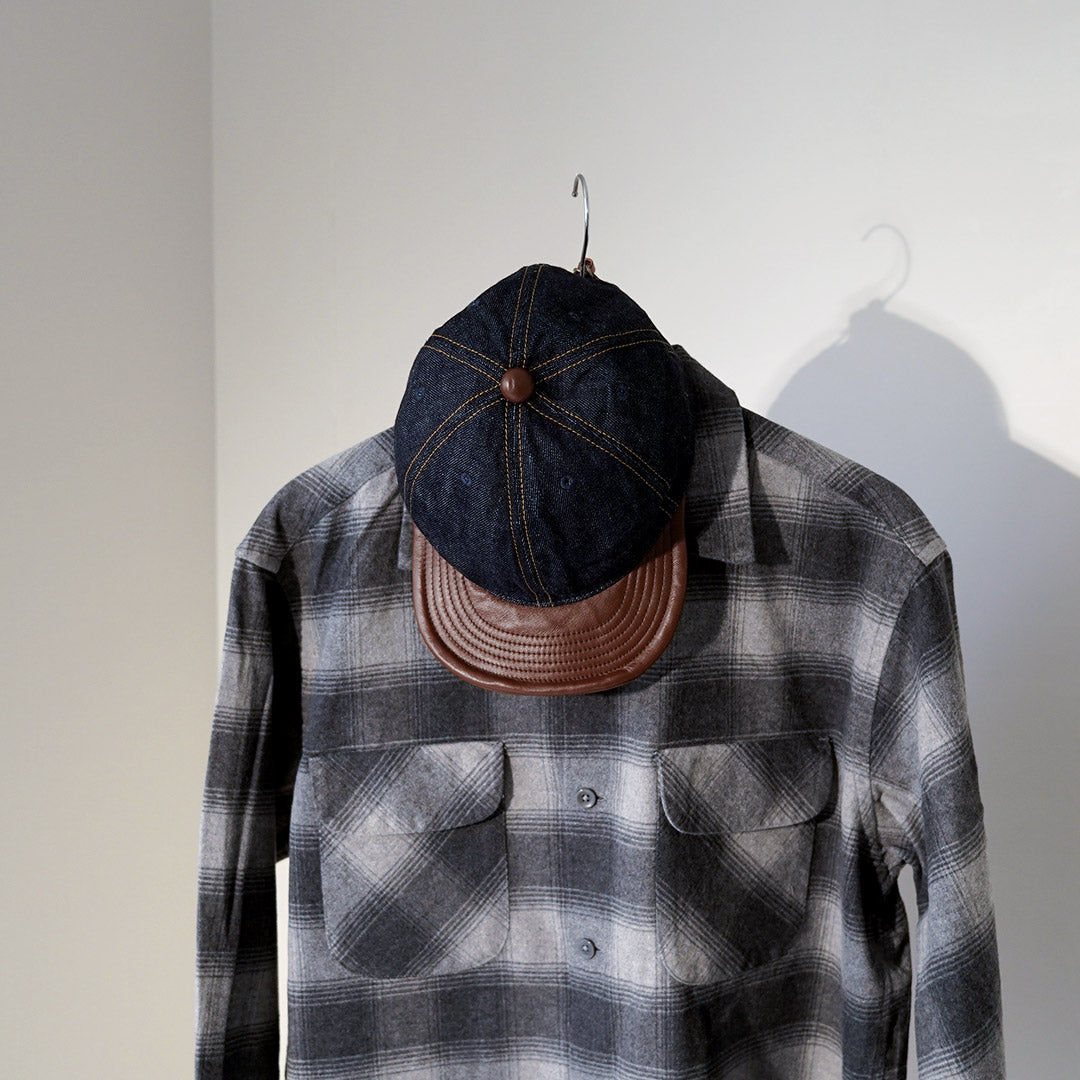 HIGHER / Selvedge Denim × Leather Brim Cap