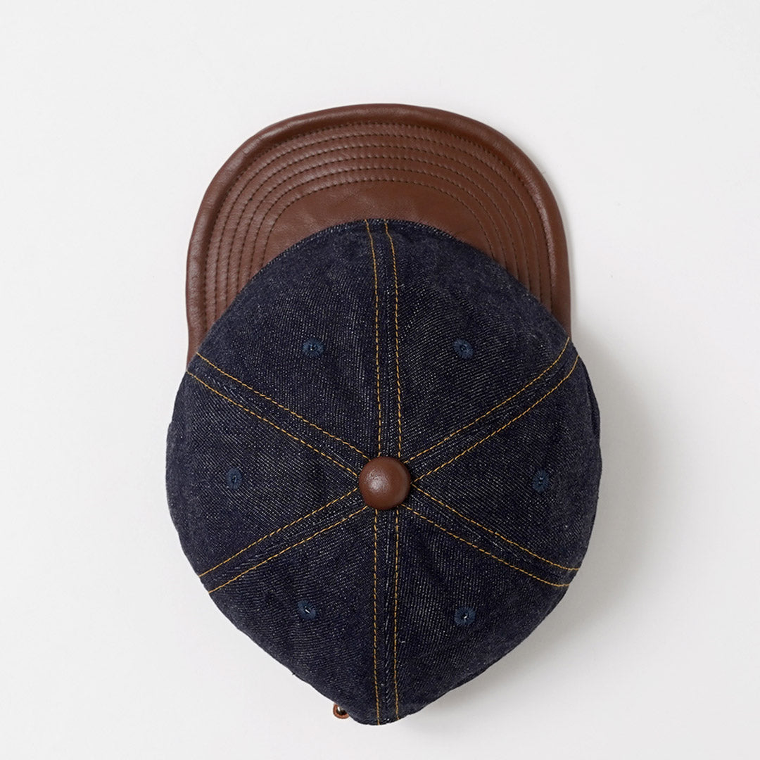 HIGHER / Selvedge Denim × Leather Brim Cap