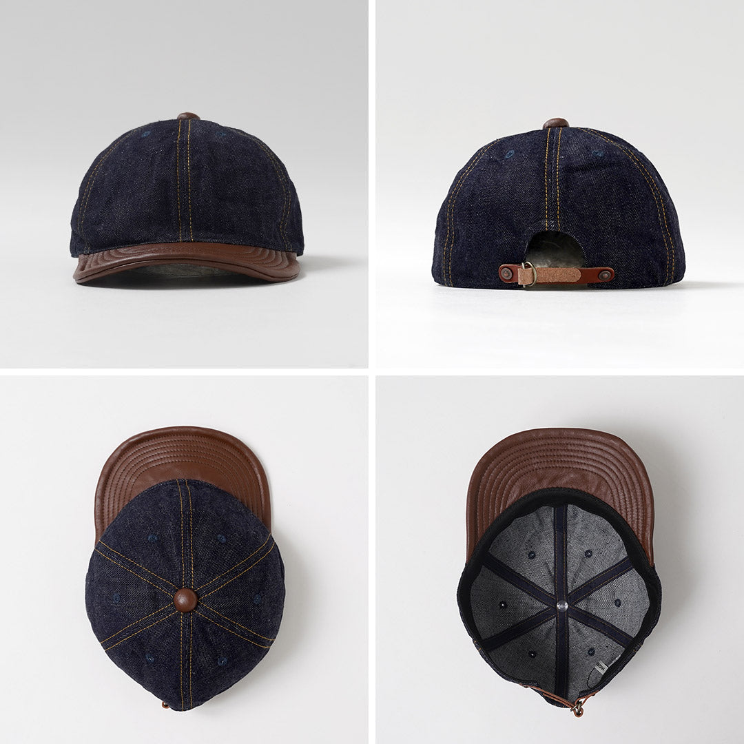 HIGHER / Selvedge Denim × Leather Brim Cap