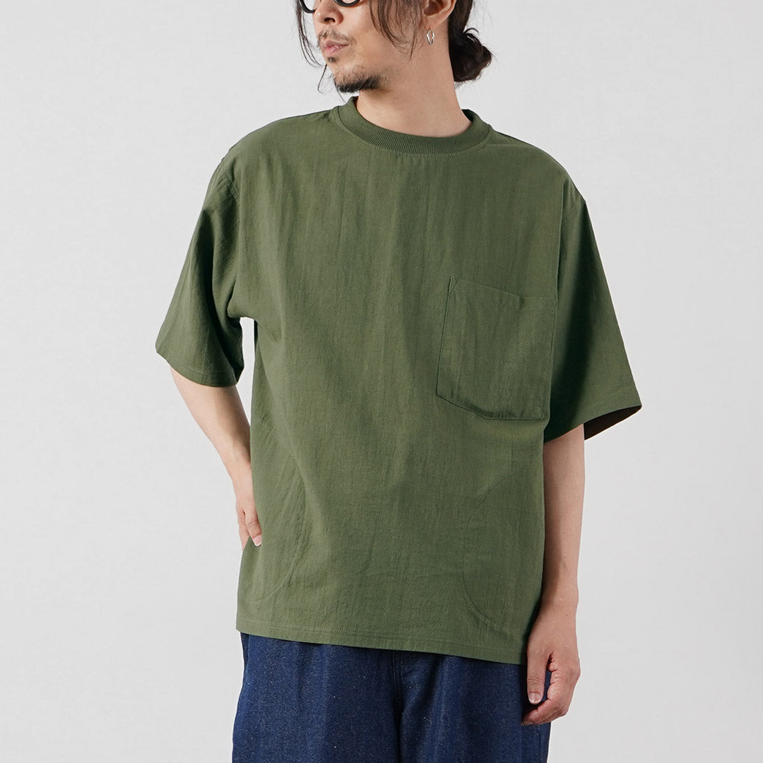 KEMA DESIGNS / Hemp Organic Cotton Woven Pocket T-Shirt