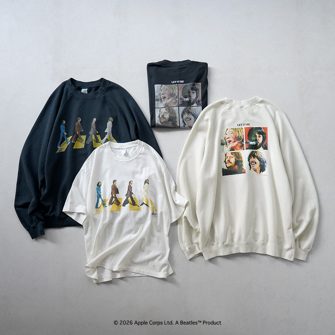 FREE RAGE / The Beatles × FREE RAGE Last Recording Raglan Crew Sweatshirt