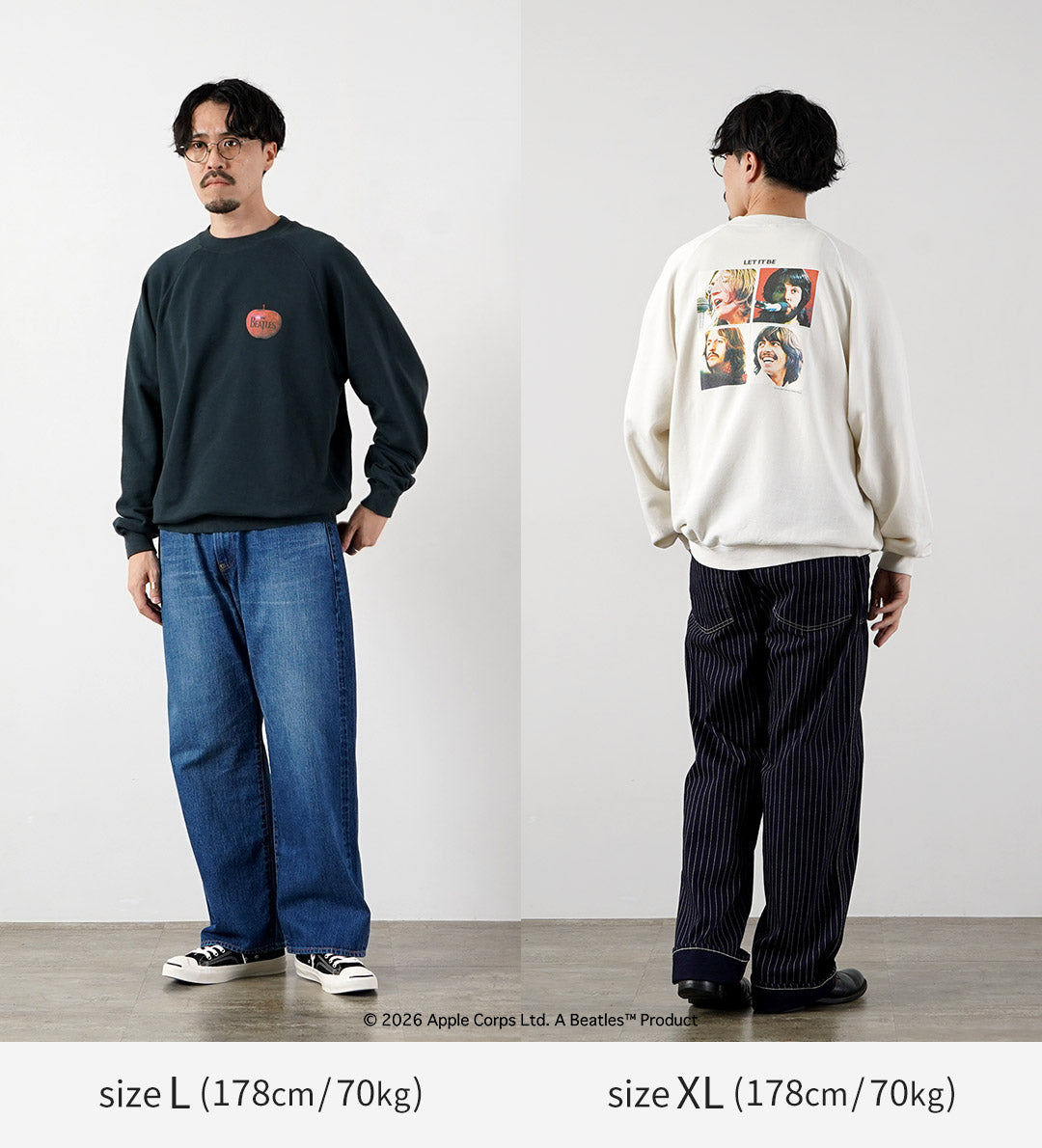 FREE RAGE / The Beatles × FREE RAGE Last Release Raglan Crew Sweatshirt