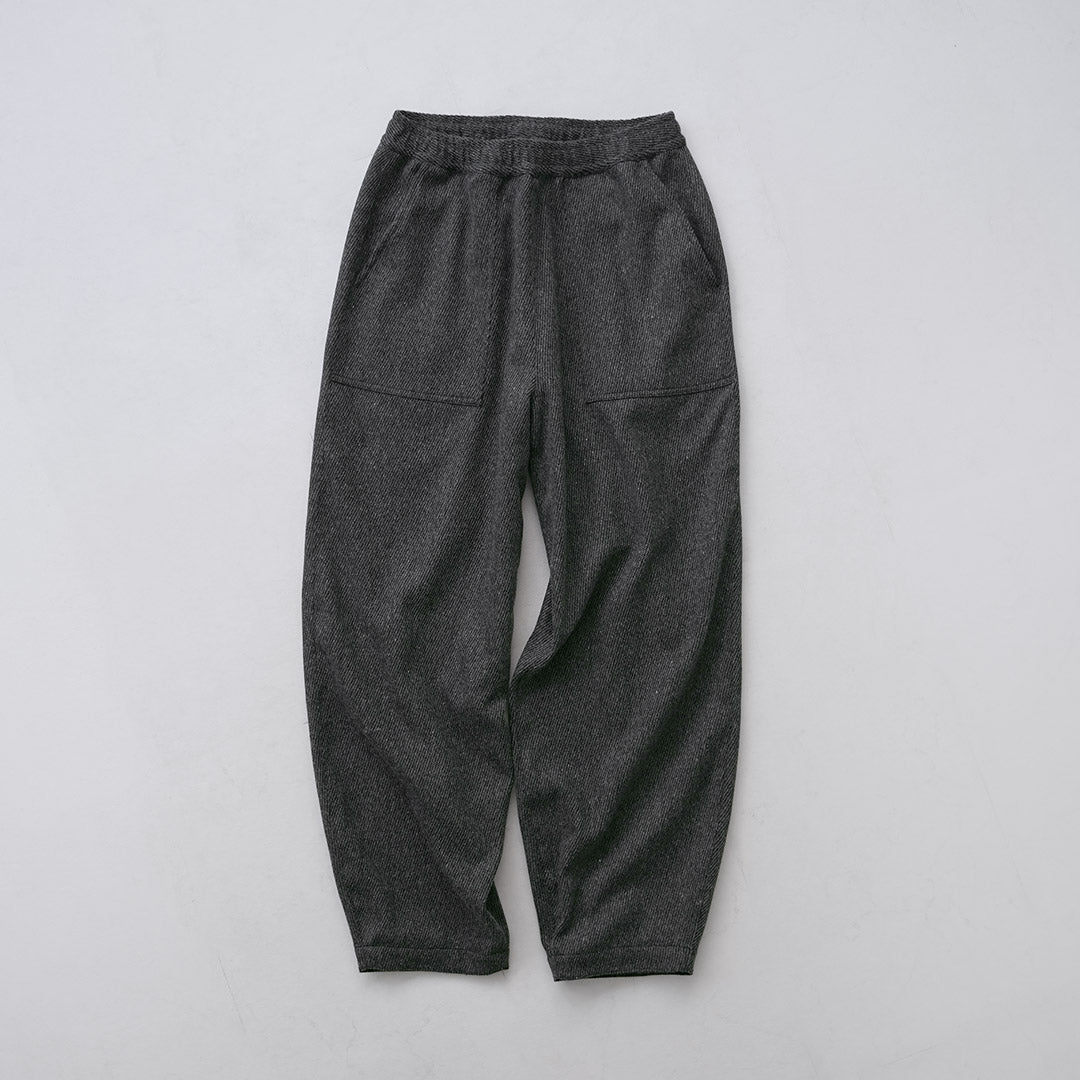 KEMA DESIGNS / Wool Cashmere Kersey Wide-Tapered Baker Easy Pants