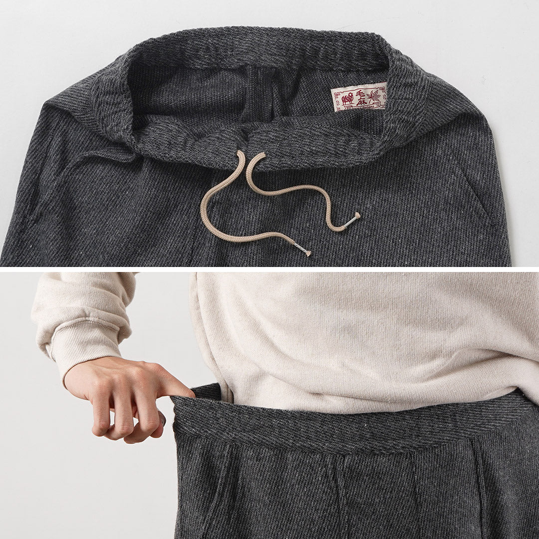 KEMA DESIGNS / Wool Cashmere Kersey Wide-Tapered Baker Easy Pants