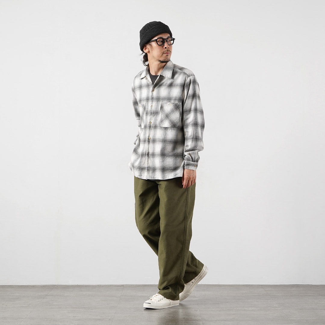 KEMA DESIGNS / Linen Wool Amundsen Ombre Open-Collar Shirt