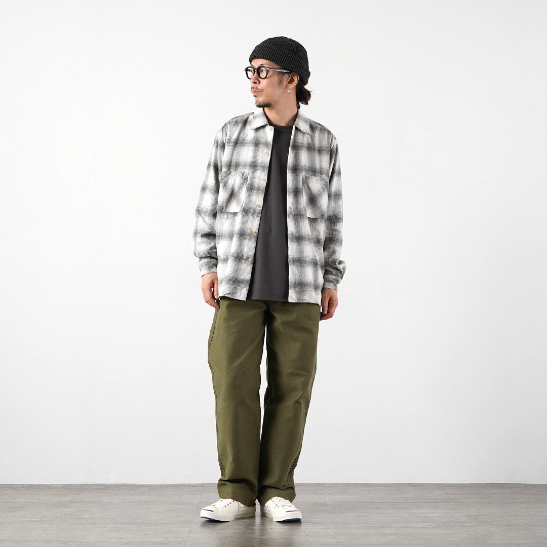 KEMA DESIGNS / Linen Wool Amundsen Ombre Open-Collar Shirt