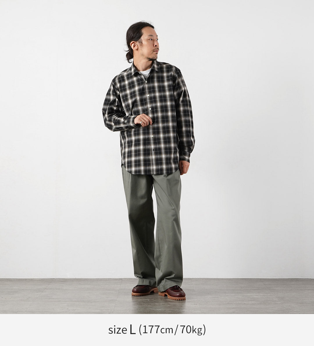 HARROWE HARROWE / Check Regular-Collar Shirt