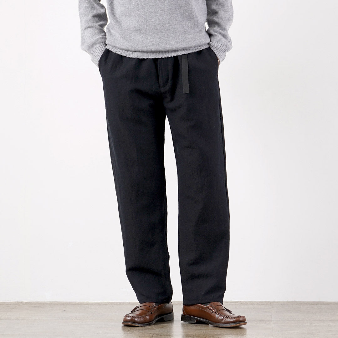 FUJITO / N.O.UN Beltless Pants Wool Linen Serge