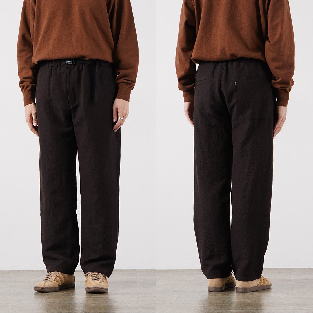 FUJITO / Naun Pantalon Sans Ceinture Laine Lin Serge