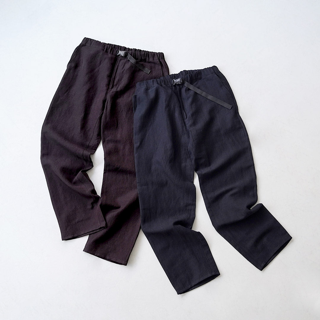 FUJITO / Naun Pantalon Sans Ceinture Laine Lin Serge