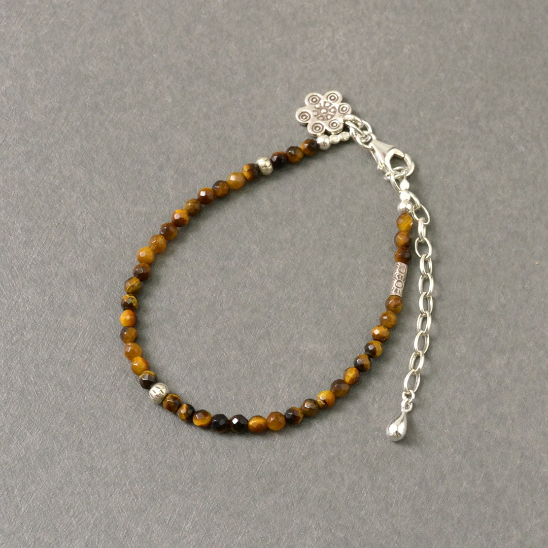 PHADUA / Tiger Eye Beaded Anklet