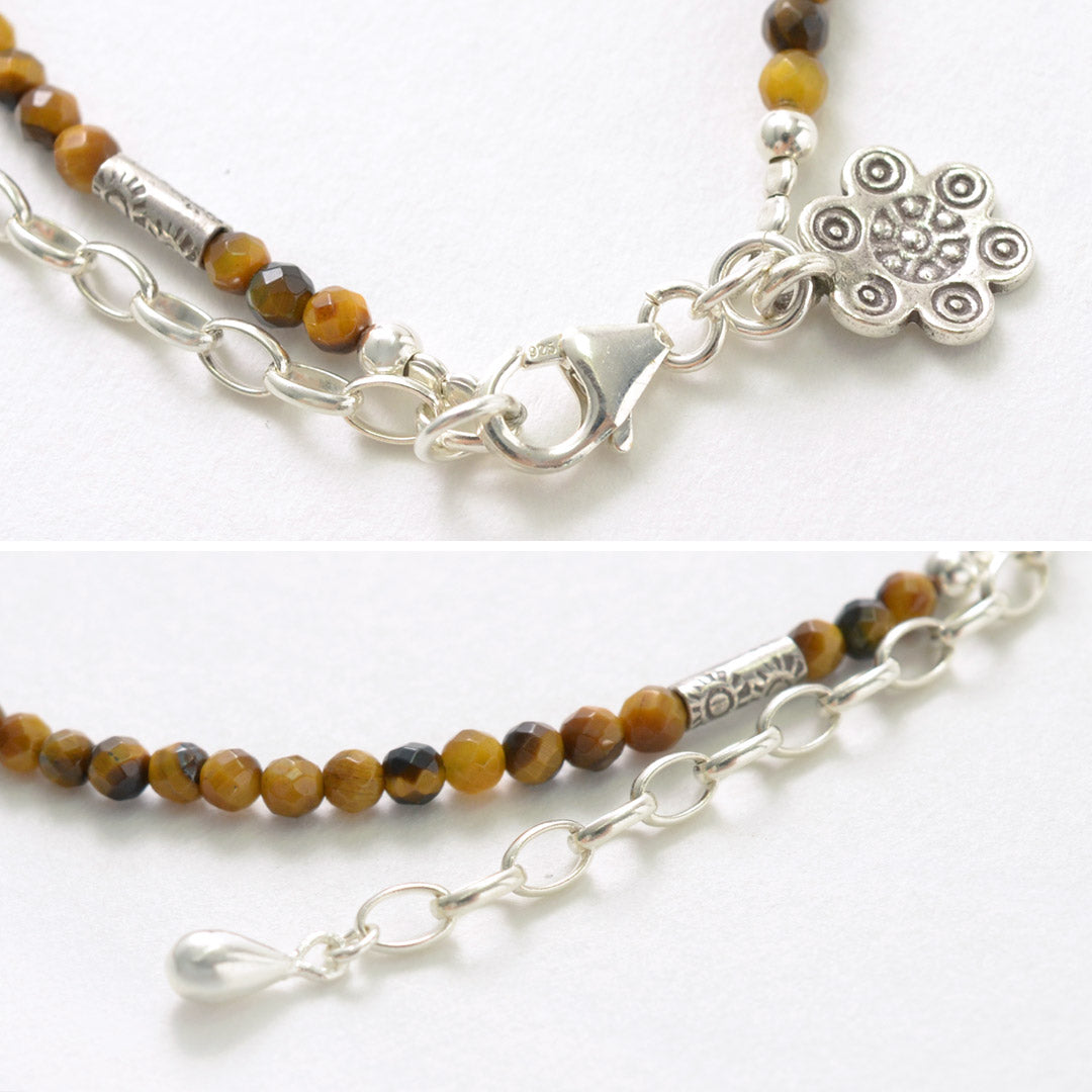 PHADUA / Tiger Eye Beaded Anklet