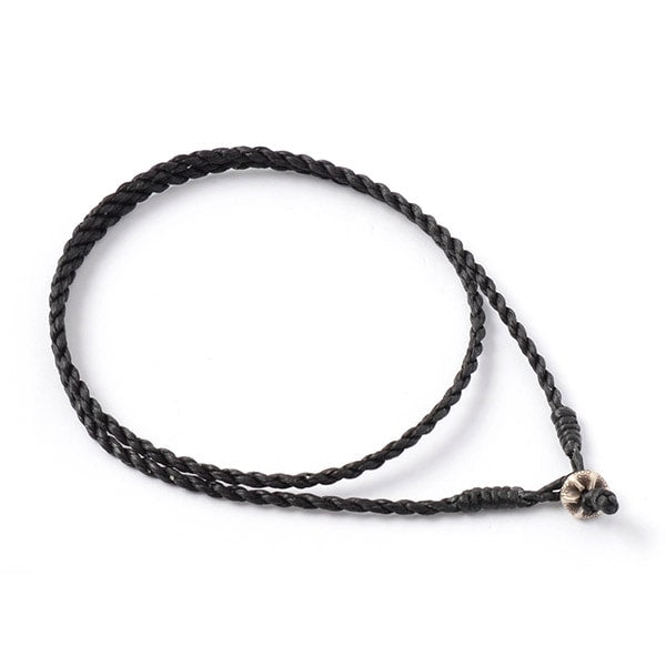 PHADUA / Wax Cord Silver Choker Necklace
