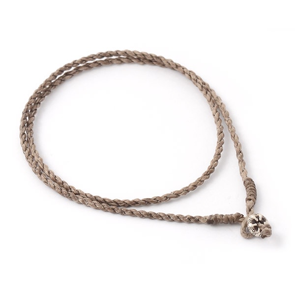 PHADUA / Wax Cord Silver Choker Necklace
