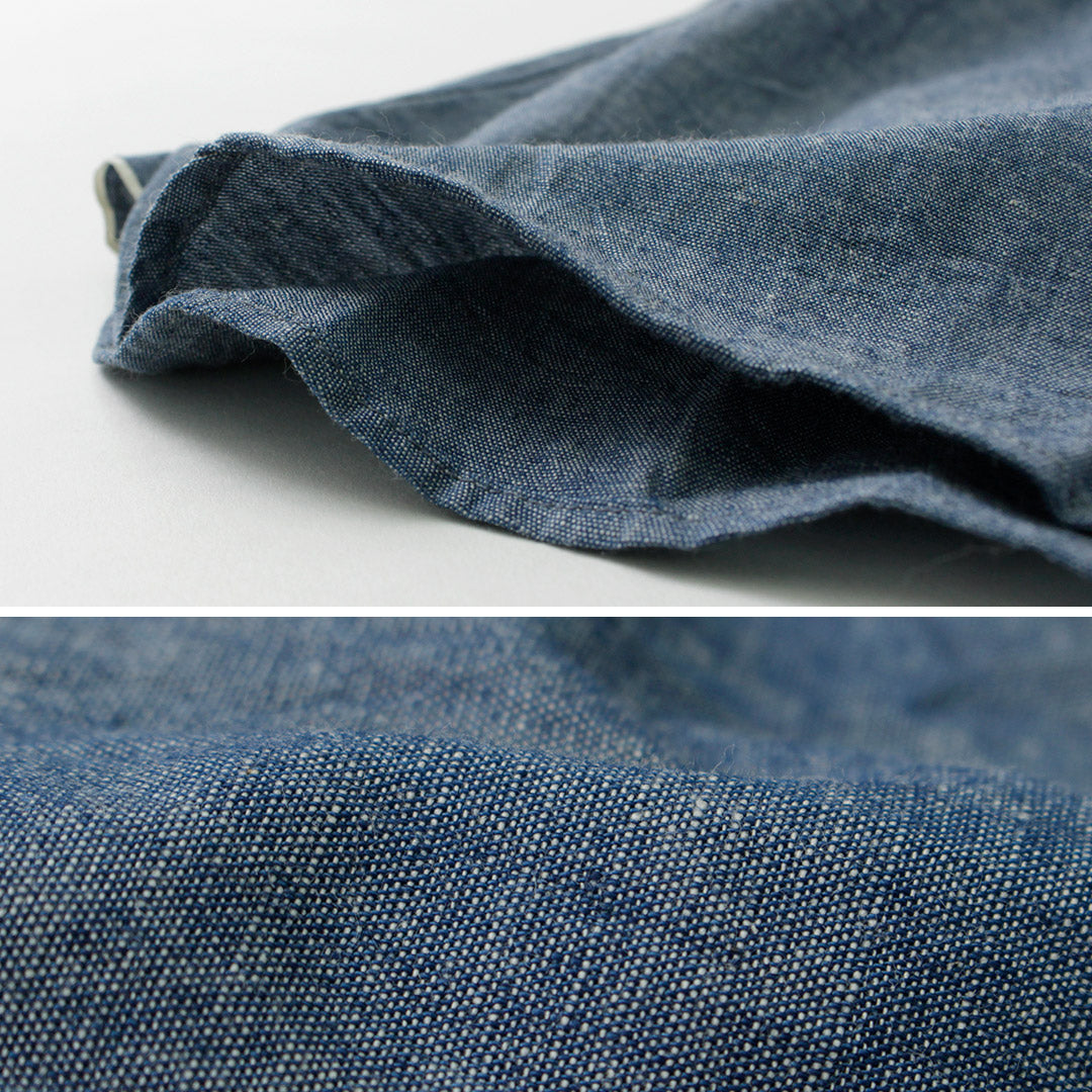 ROCOCO / Selvage Chambray Short Sleeve Button Down Shirt