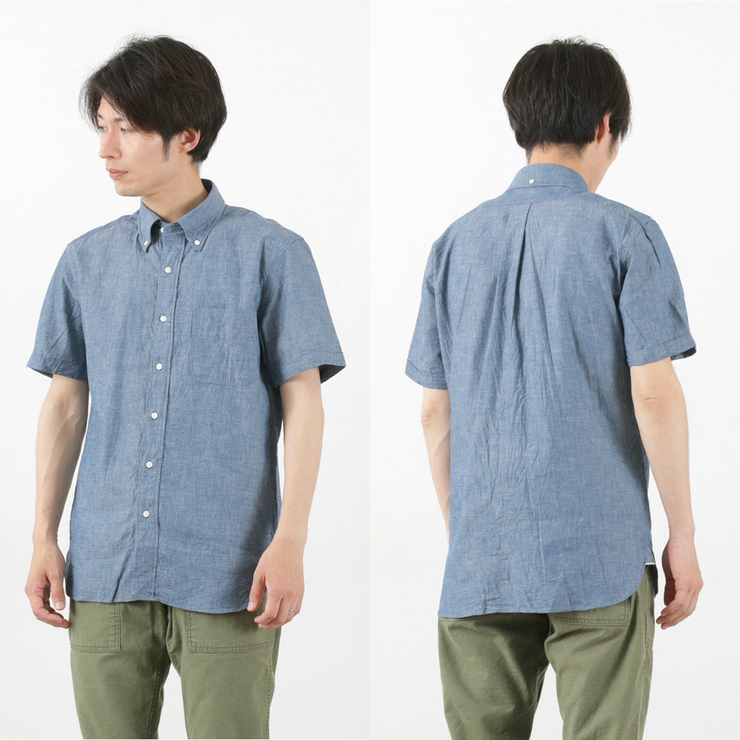 ROCOCO / Selvage Chambray Short Sleeve Button Down Shirt