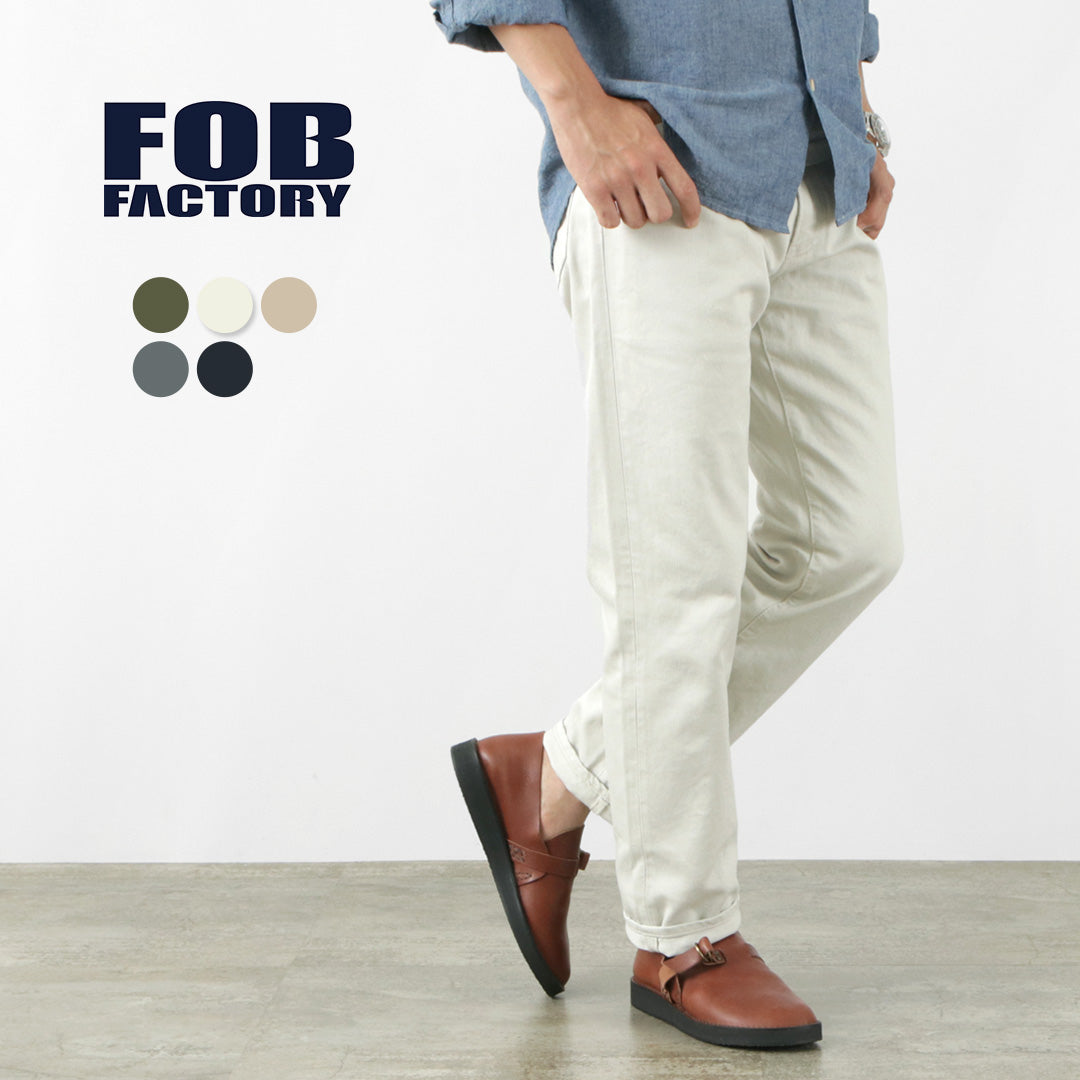 FOB FACTORY / F1134 Pantalon piqué 5 poches